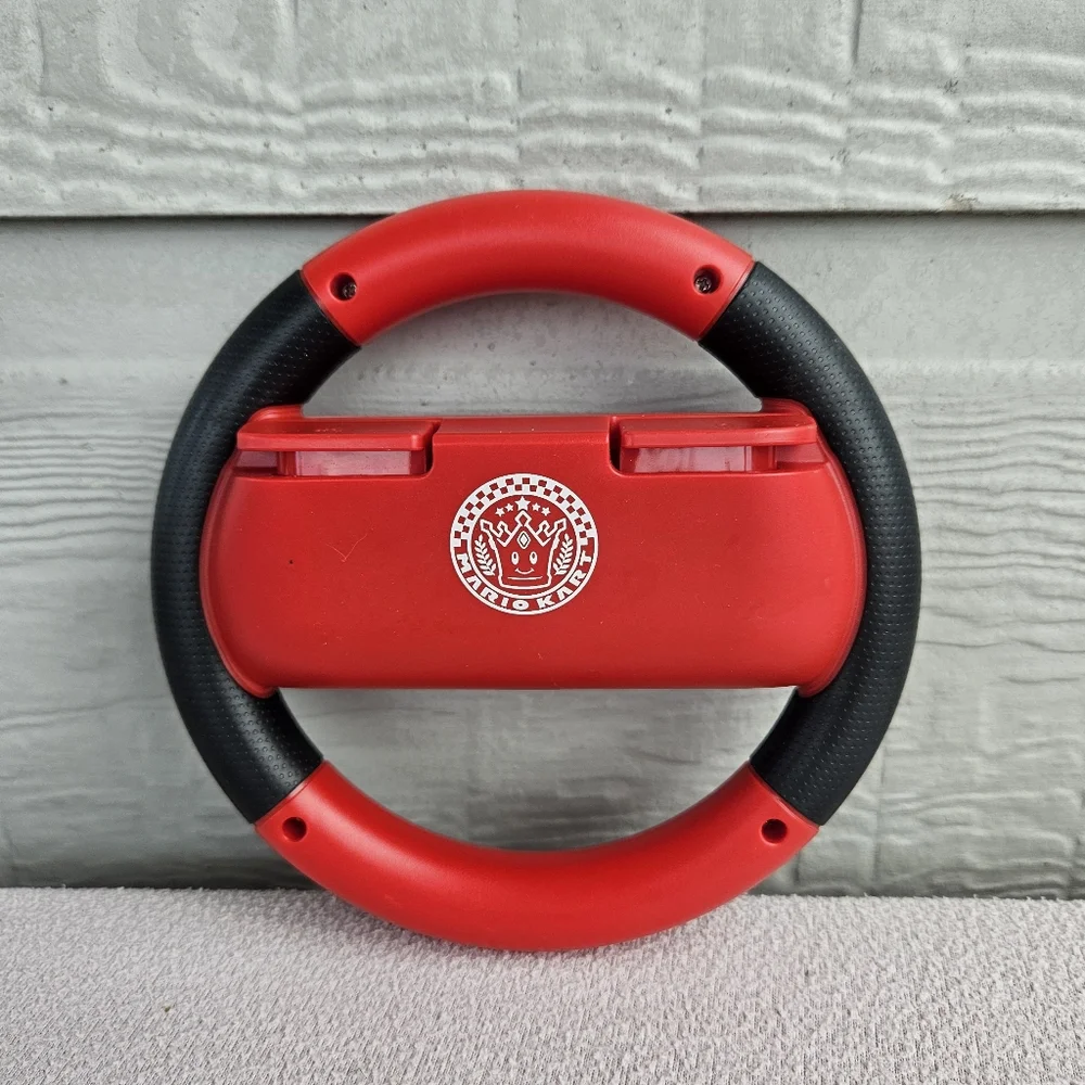 HORI Official Nintendo Switch Mario Kart 8 Deluxe Red Racing Wheel JoyCon Holder